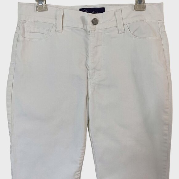NYDJ Lift-Tuck Crop Capri Denim Jeans Women's Size 8P White Casual Comfort Fit - Picture 5 of 12